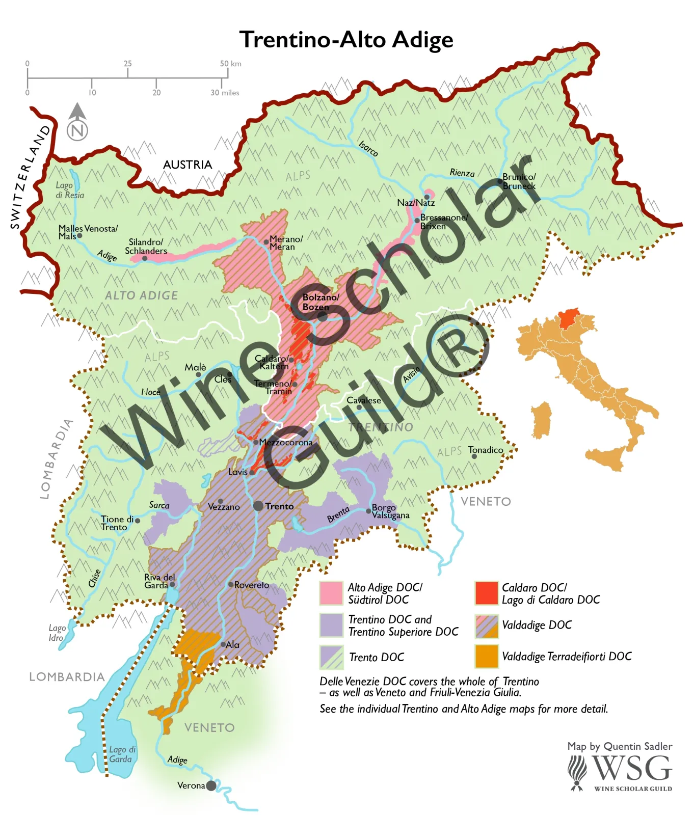 Trentino-Alto Adige Wine Map by Wine Scholar Guild Trentino-Alto Adige Wine Map by Wine Scholar Guild