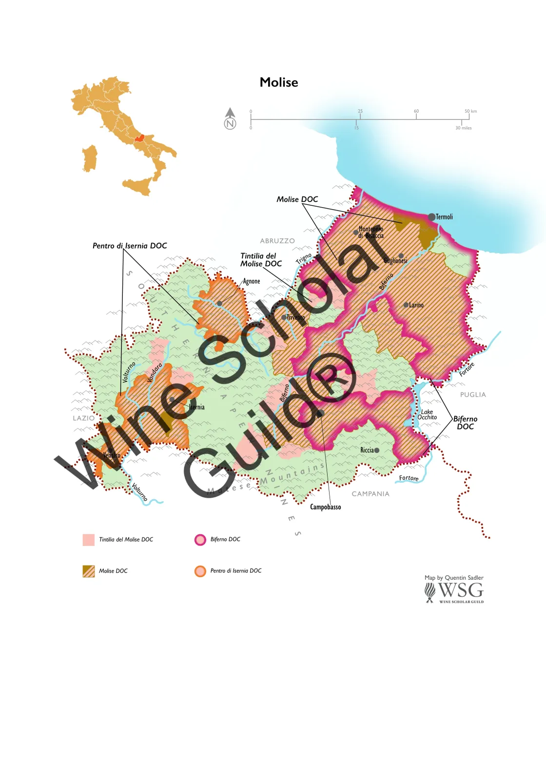 Molise Wine Map by Wine Scholar Guild Molise Wine Map by Wine Scholar Guild