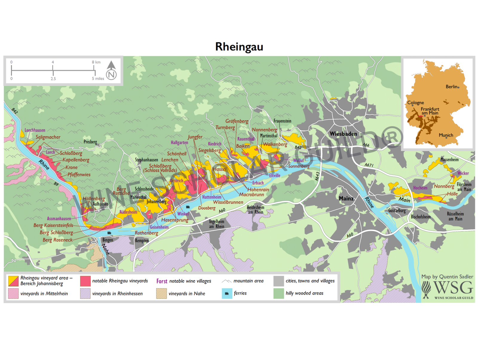 Wine maps of Southern Italy featuring vineyards and appellations in Campania, Calabria, Sicily, Sardinia, Basilicata, and Puglia.