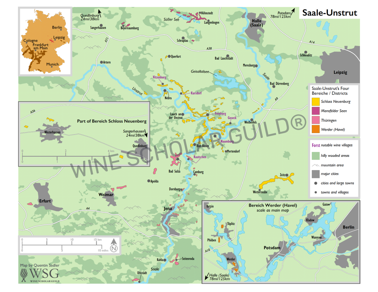 Wine maps of Southern Italy featuring vineyards and appellations in Campania, Calabria, Sicily, Sardinia, Basilicata, and Puglia.