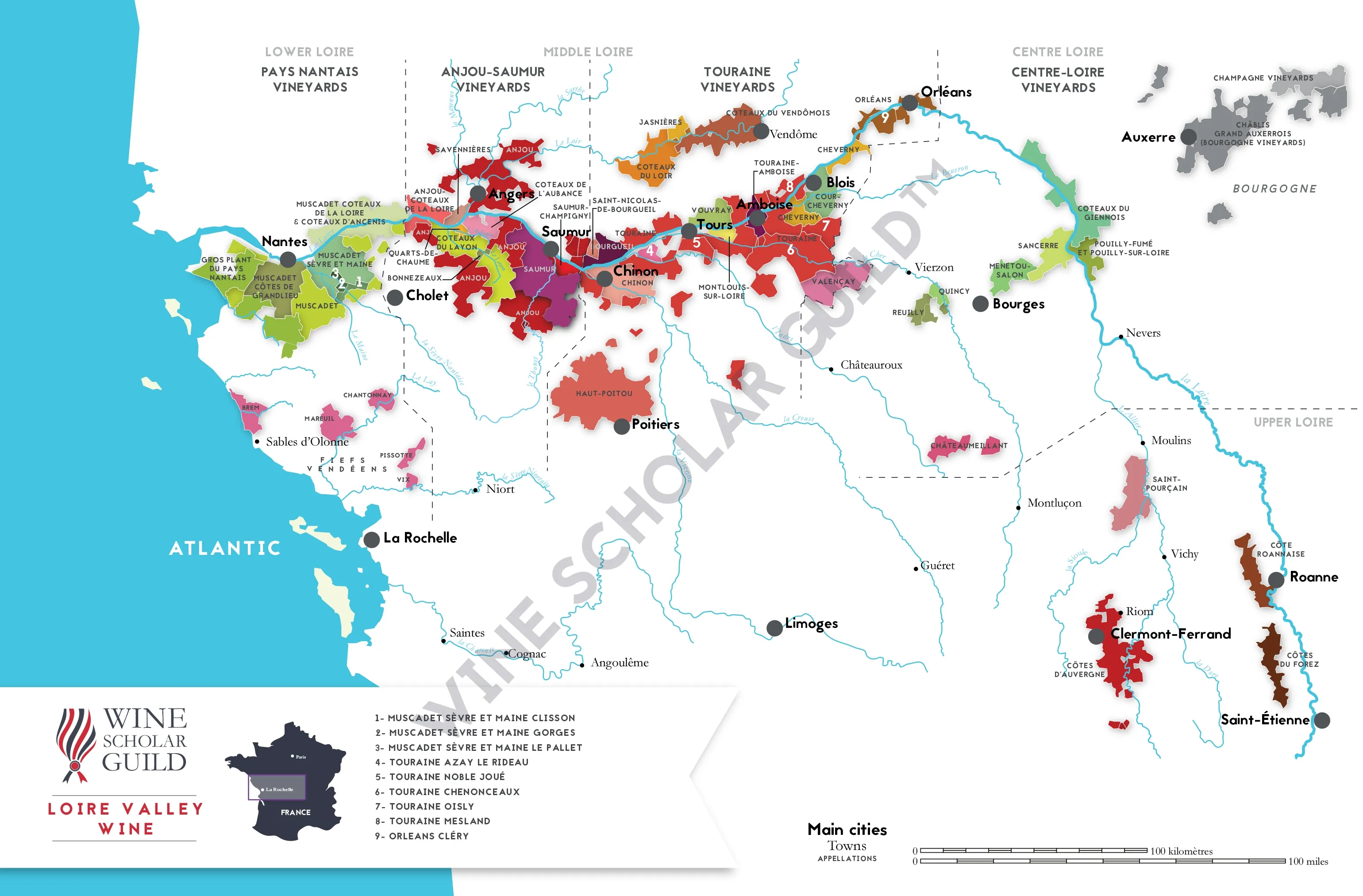 Loire Valley Wine Map