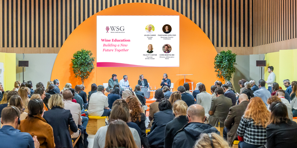 Student attending a wine class, tasting wine and learning about wine types and wine tasting techniques.