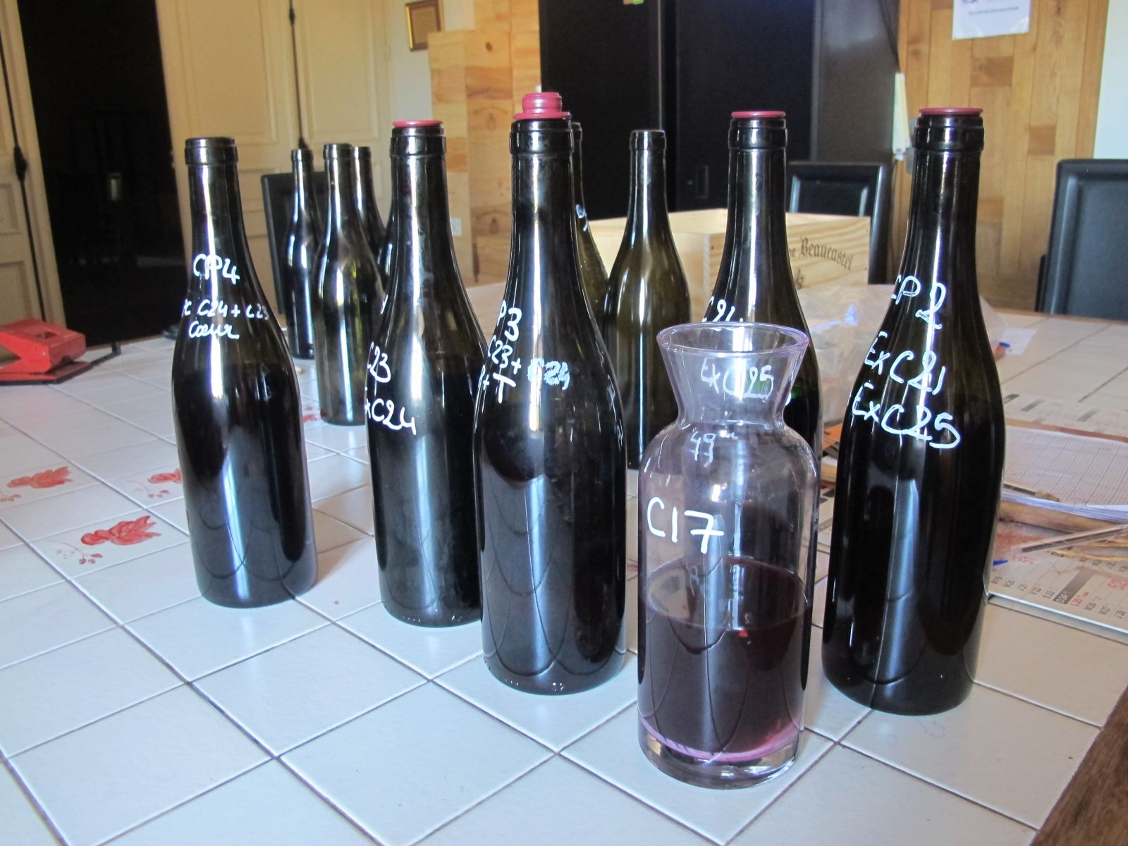 Blending experiments in Châteauneuf-du-Pape. Credit: Matt Walls